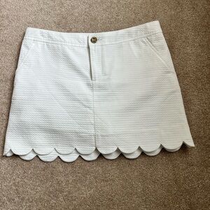 Lilly Pulitzer scalloped skort - White